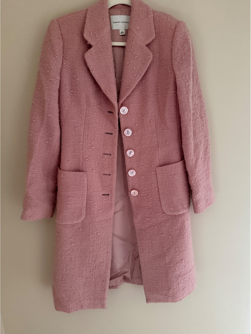 S Wool Banana Republic textured coat
